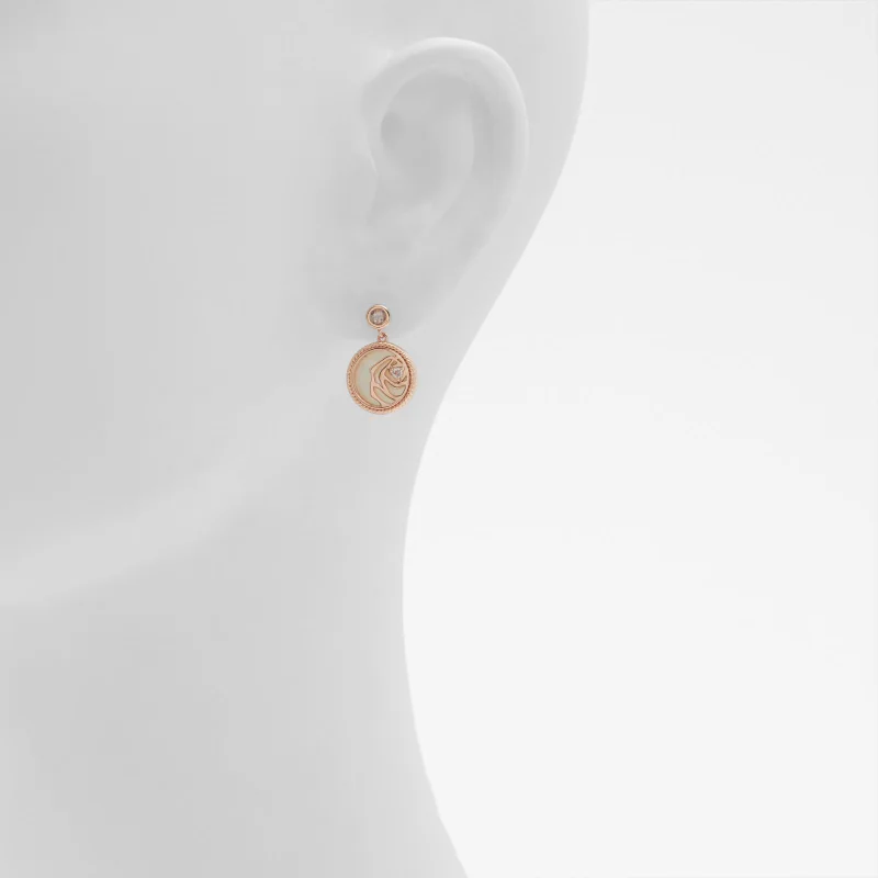 ALDO BERTHON Rose Gold Tone Drop Earrings
